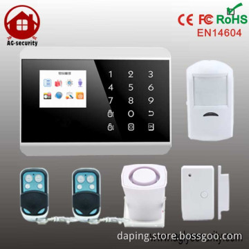 wireless burglar alarm system Gsm&Pstn touch screen with Lcd display